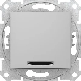 Schneider Sedna Aluminium wyłącznik schodowy z podświetleniem SDN1500260 - Wyłączniki światła i elektryczne - miniaturka - grafika 2