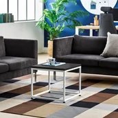 Ławy i stoliki kawowe - AJ Produkty Stolik kawowy, 500x500 mm, czarny - miniaturka - grafika 1