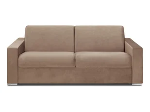 Vente-Unique 4-osobowa rozkładana sofa z weluru CALITO - Kolor beżowy - Łóżko 160 cm - Materac 14cm - Sofy i kanapy Vente-Unique 4-osobowa rozkładana sofa z weluru CALITO - Kolor beżowy - Łóżko 160 cm - Materac 14cm - Sofy i kanapy - miniaturka - grafika 1