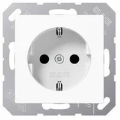Wyłączniki światła i elektryczne - Jung JUNG gniazdo wtykowe z zestykiem ochronnym 16 A 250 V z serii A biel alpejska, 1 sztuka, A 1520 WW A 1520 WW - miniaturka - grafika 1