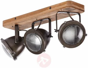 Brilliant Lampa sufitowa Carmen Wood, 3-pkt. - Lampy sufitowe - miniaturka - grafika 2