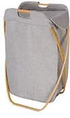 Kosze na bieliznę - Move Bamboo składana kosz na pranie 39 x 46 x 66 cm z bambusa z płótna, Grey - miniaturka - grafika 1