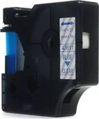 Etykiety do drukarek - Dymo JetWorld Taśma D1 Niebieski na Przezroczystym 6mm x 7m LM100 LM100+ LM200 LM300 LM400 LM420P LM350 LM350D LM360D LM450D LM260P LM120P LM500TS JWT-D43611N - miniaturka - grafika 1