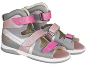 Buty dla dziewczynek - MEMO Młodzieżowe sandały wysokie BUTY profilaktyczno ORTOPEDYCZNE z podeszwą diagnostyczną (IRIS) - miniaturka - grafika 1