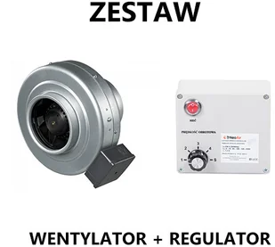 Wentylator kanałowy LXFB2E190/44-P92/15-G125 + Regulator obrotów Wentylator kanałowy LXF 125mm + Regulator obrotów - Wentylatory przemysłowe - miniaturka - grafika 4