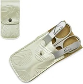 Zestawy do manicure i pedicure - Mont Bleu 3-częściowy zestaw do manicure w skórzanym etui, Mike Steel MS-050.C4 - miniaturka - grafika 1