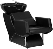 Fotele fryzjerskie - GABBIANO myjnia fryzjerska santiago czarna - miniaturka - grafika 1