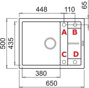 Elleci Zlew UNICO 125 dove grey K93) KERATEK LKU12593) - Zlewozmywaki - miniaturka - grafika 2