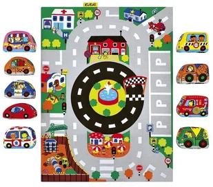 Ks Kids Mata z samochodzikami miasto KA10665 - Maty edukacyjne - miniaturka - grafika 2