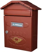 Skrzynki na listy - ARREGUI Skrzynka na listy yarza Villa przeznaczony do stosowania na zewnątrz (nierdzewna, 360 X 298 X 120 MM), czerwony E5002 - miniaturka - grafika 1