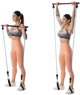 Zestaw do ćwiczeń Drążek + gumy treningowe oporowe - Gumy, taśmy, ekspandery - miniaturka - grafika 16