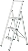 Drabiny - Wenko Aluminiowa drabina 3-stopniowa kolor biały 601016100 - miniaturka - grafika 1