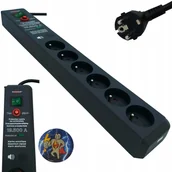 Przedłużacze i rozgałęźniki - Brennenstuhl Listwa Przeciwprzepięciowa 6G 19.500A - miniaturka - grafika 1