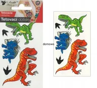 Zabawki kreatywne - TATUAŻ FLASH TATTOO KALKOMANIA DINOZAURY 2 - miniaturka - grafika 1