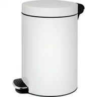 Kosze na śmieci - ALDA Kosz na pedał 20l, płynne zamykanie, lakierowany biały 384087 - miniaturka - grafika 1