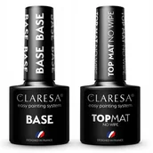 Zestawy do manicure i pedicure - Claresa Baza pod lakier Hybrydowy + Top Mat - miniaturka - grafika 1