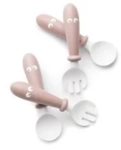 Baby Bjorn Sztućce, Powder Pink, 4 szt. - Sztućce dla dzieci - miniaturka - grafika 2