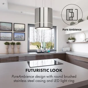 Klarstein Tron Ambience 38 Inox (CGCH2-TronAm-SS) - Okapy kuchenne - miniaturka - grafika 4