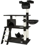 Drapaki dla kotów - TecTake Drapak dla kota Marcel 141 cm czarny 401855 - miniaturka - grafika 1