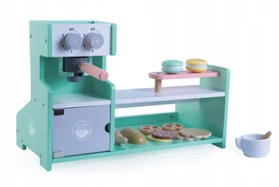 EcoToys Drewniana 2w1 Kuchnia Kawiarnia Sklep Cukiernia - Zabawki AGD - miniaturka - grafika 12