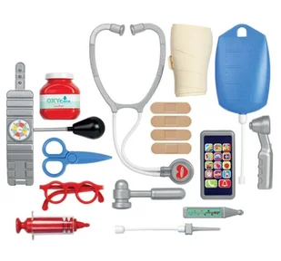 Ecoiffier Walizka lekarza z pełnym wyposażeniem 17 akcesoriów 251 - Zabawy w naśladowanie dorosłych - miniaturka - grafika 3