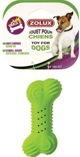 Zolux zabawka kauczukowa kość chrupiąca 14 cm różne kolory - Zabawki dla psów - miniaturka - grafika 3