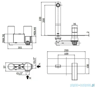 Paffoni bateria podtynkowa umywalkowa Elle chrom EL104CR | - Baterie umywalkowe Paffoni bateria podtynkowa umywalkowa Elle chrom EL104CR | - Baterie umywalkowe - miniaturka - grafika 2