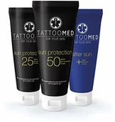 Pielęgnacja tatuażu - TattooMed TattooMed All in Bundle Sun  tatuażowa ochrona przed słońcem do tatuowanej skóry  TattooMed Sun Protection SPF 25 & SPF 50 & TattooMed After Sun (3 x 100 ml) - miniaturka - grafika 1