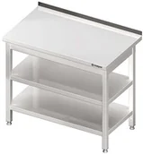 Stoły gastronomiczne - Stalgast Stół przyścienny z dwoma półkami 500x600x850 mm 980066050 - miniaturka - grafika 1