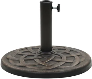 vidaXL Podstawa pod parasol ogrodowy, okrągła, żywica, 11 kg, brąz - Pozostałe meble ogrodowe - miniaturka - grafika 4