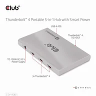 Huby USB - Club 3D Hub 3D CSV-1580 Thunderbolt 4 Portable 5-in-1 Hub with Smart Power CSV-1580 - miniaturka - grafika 1