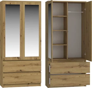 Topeshop SZAFA SS-90 LUSTRO DĄB ARTISAN SS-90 ART LUS KPL - Szafy Topeshop SZAFA SS-90 LUSTRO DĄB ARTISAN SS-90 ART LUS KPL - Szafy - miniaturka - grafika 1