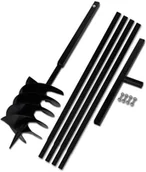 Świdry do ziemi - vidaXL vidaXL Świder glebowy z uchwytem, 200 mm, rurą przedłużającą, 5 m, stal - miniaturka - grafika 1