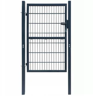 2D Bramka ogrodowa pojedyncza Antracytowa 106 x 210 cm 106 x 130 cm - Ogrodzenia - miniaturka - grafika 3