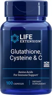Aminokwasy - LGlutation i LCysteina i Witamina C 100 kapsułek Life Extension - miniaturka - grafika 1