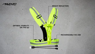 Avento Kamizelka odblaskowa ładowana USB szelki LED 44RE-FLG - Tenis ziemny - miniaturka - grafika 6