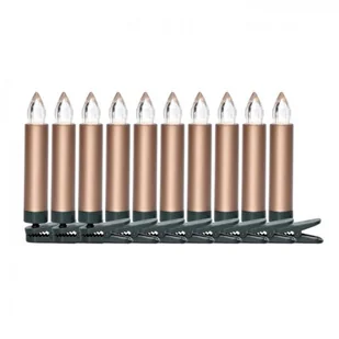 Platinet Lampki choinkowe  PLATINET MINI LED CANDLE 10 PCS WARM WHITE RGB GOLD COLOUR WITH REMOTE RGB - Oświetlenie świąteczne - miniaturka - grafika 2