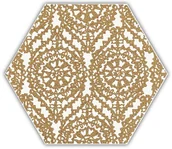 Płytki ceramiczne - Paradyż Shiny Lines Gold Heksagon Inserto A 19,8x17,1 - miniaturka - grafika 1