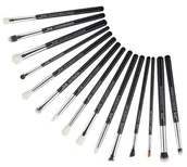 Pędzle do makijażu - Jessup Jessup T177 Black/Silver Zestaw 15 pędzli do makijażu 40012-uniw - miniaturka - grafika 1