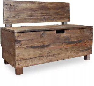 vidaXL Ławka z drewna odzyskanego, 86 x 40 60 cm vidaXL - Ławki do przedpokoju - miniaturka - grafika 7