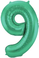 Balony i akcesoria - Folat Balon foliowy cyfra 9, 34", FOLAT, zielony mat FL65919 - miniaturka - grafika 1