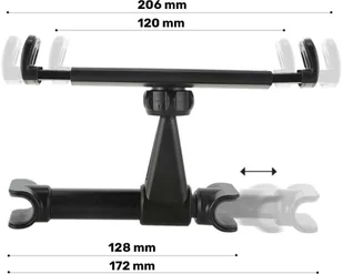 Alogy Uchwyt samochodowy na zagłówek Alogy do tabletu telefonu Czarny 10977X1 - Uchwyty samochodowe do telefonów - miniaturka - grafika 5