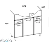 Szafki łazienkowe - Elita Szafka pod umywalkę 85 Amigo 167025) - miniaturka - grafika 1
