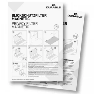 Filtr prywatyzujący 12,5'' do laptopów DURABLE MAGNETIC + etui ochronne szary /514257/ DU1636 - Filtry prywatyzujące - miniaturka - grafika 2