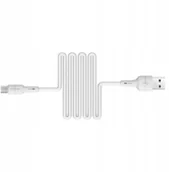 Uchwyty samochodowe do telefonów - Borofone Kabel BX30 Silicone micro biały 2,4A 1m - miniaturka - grafika 1