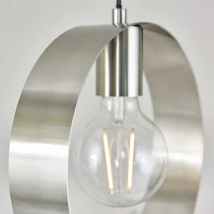 Endon LAMPA wisząca HOOP 90454 Endon metalowa OPRAWA okrągły ZWIS modernistyczny nikiel 90454 - Lampy sufitowe - miniaturka - grafika 3
