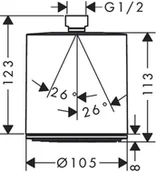 Deszczownice - Hansgrohe Pulsify Deszczownica 10,5 cm chrom 24132000 - miniaturka - grafika 1