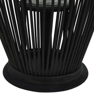 vidaXL Wiszący lampion na świece, bambusowy, czarny, 60 cm vidaXL - Świeczniki - miniaturka - grafika 3
