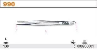 BETA PĘSETA PROSTA 999C - Pozostałe akcesoria kosmetyczne - miniaturka - grafika 2