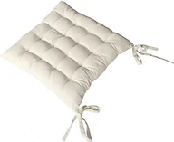 Poduszki ogrodowe - Enjoy Home poduszka na krzesło, pikowana bawełna 38 x 38 cm, kość słoniowa, 40  x  40 2007ECGP040040 - miniaturka - grafika 1